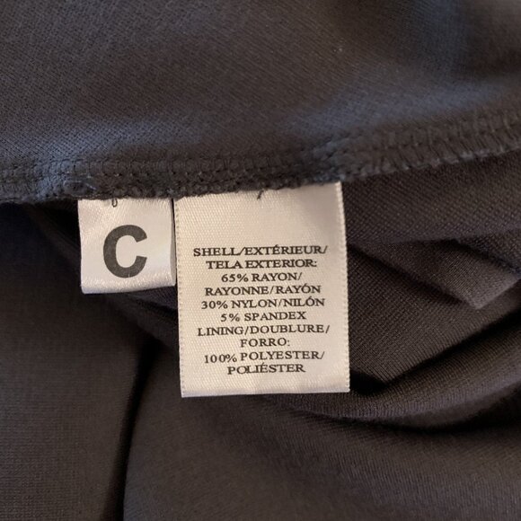 Ann Taylor Sz 10 Dress Fit Flare Shore Sleeved Gray Handkerchief Hem Knee Length - Picture 4 of 5